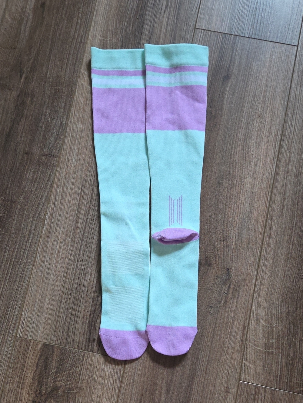 Pastel Mint & Lilac Compression Socks
